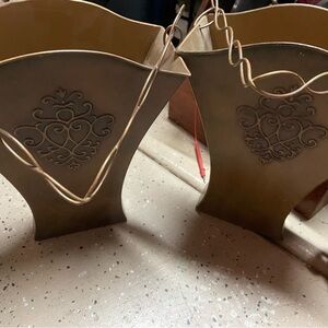 Southern living at home metal gold bucket single bucket.